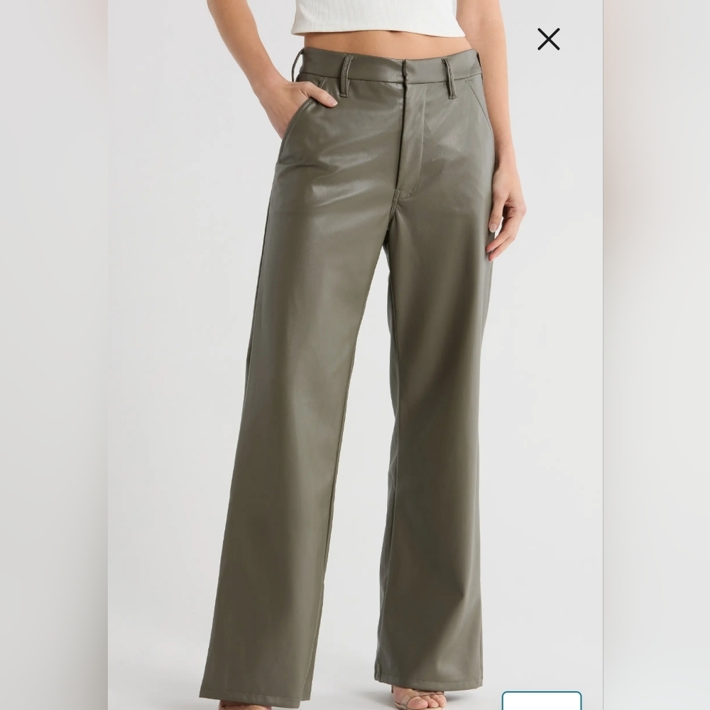 Women's Mother Olive Green Wide-Leg Pants